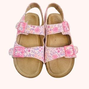 Cat & Jack Pink Floral Kids Sandals Size 10